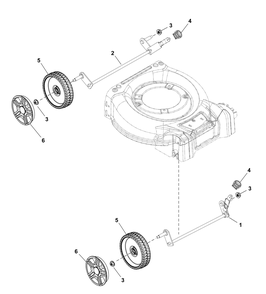 Wheels Group Diagram and Parts List for 2691807-00-450E  Briggs and Stratton Lawn Mower